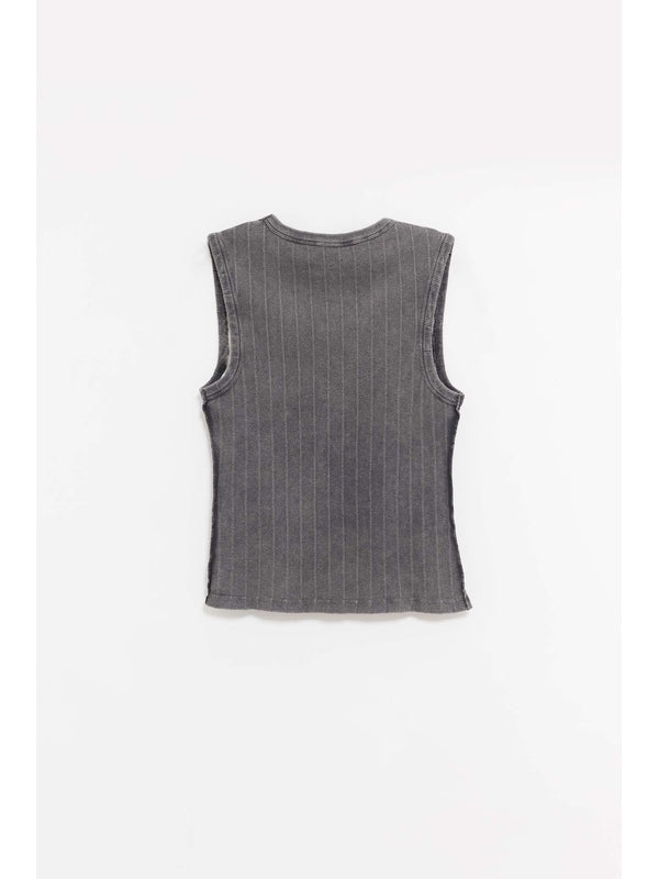 V Neck Cotton Sleeveless