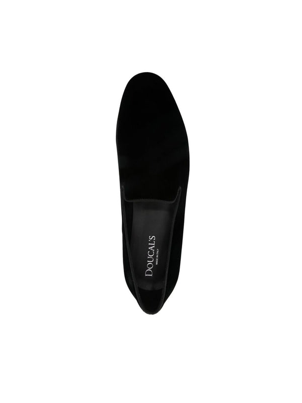 Black Velvet Loafers