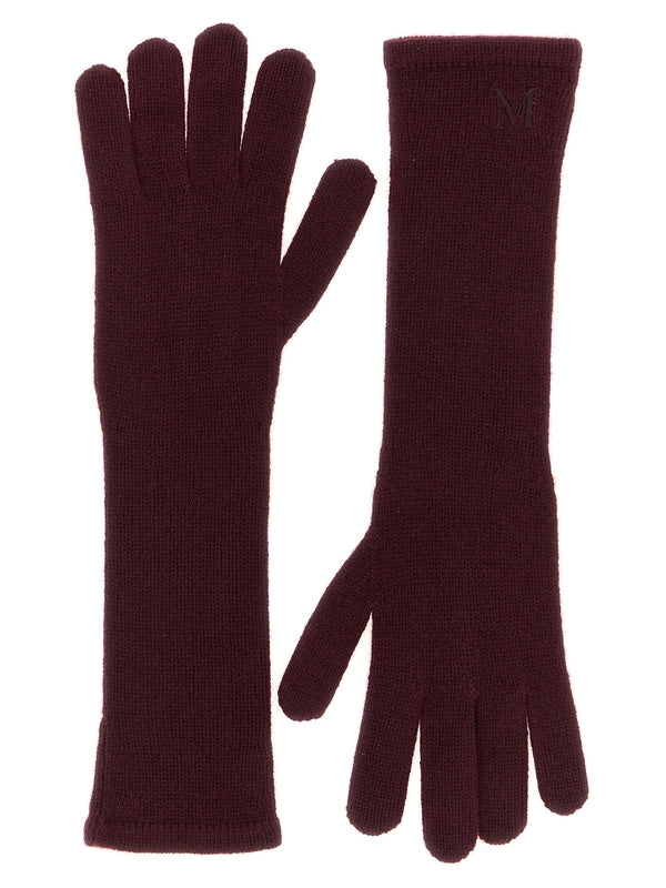 Max Mara Burgundy Wool Gloves