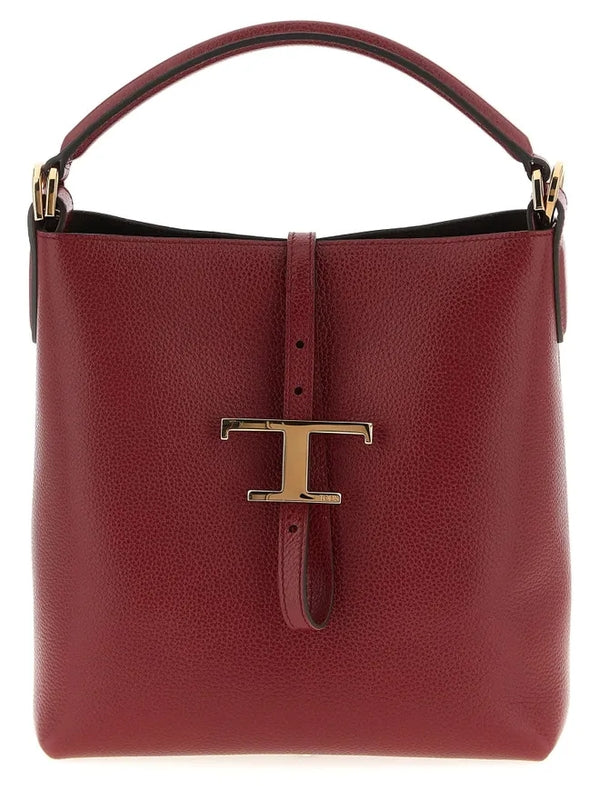 Tod'S Burgundy Tote Bag