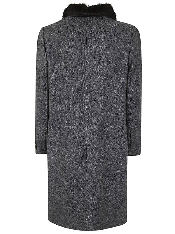 Fur Trim Wool Coat