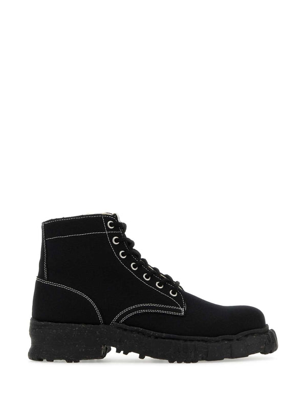 Vintage Sole Canvas Lace Up Boots