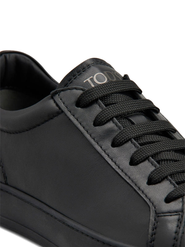 Black Leather Lace-up Shoes