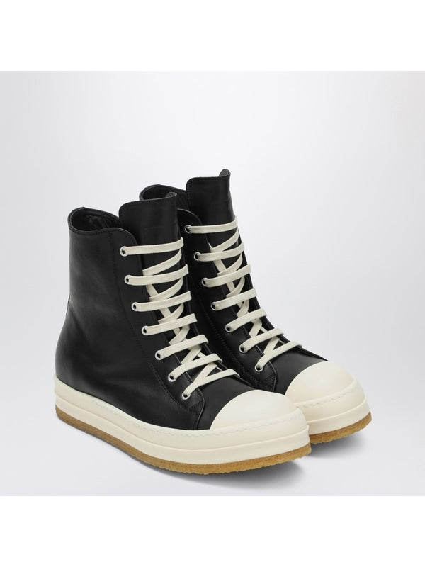 Rick Owens Black High Top Sneakers