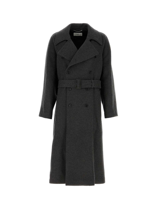 Saint Laurent Grey Coats