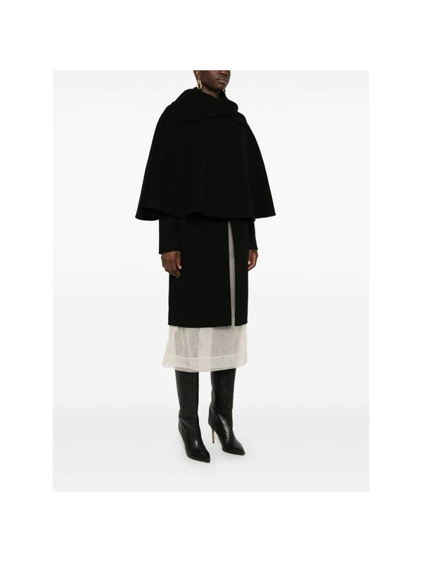 Wool Cashmere Cape Coat