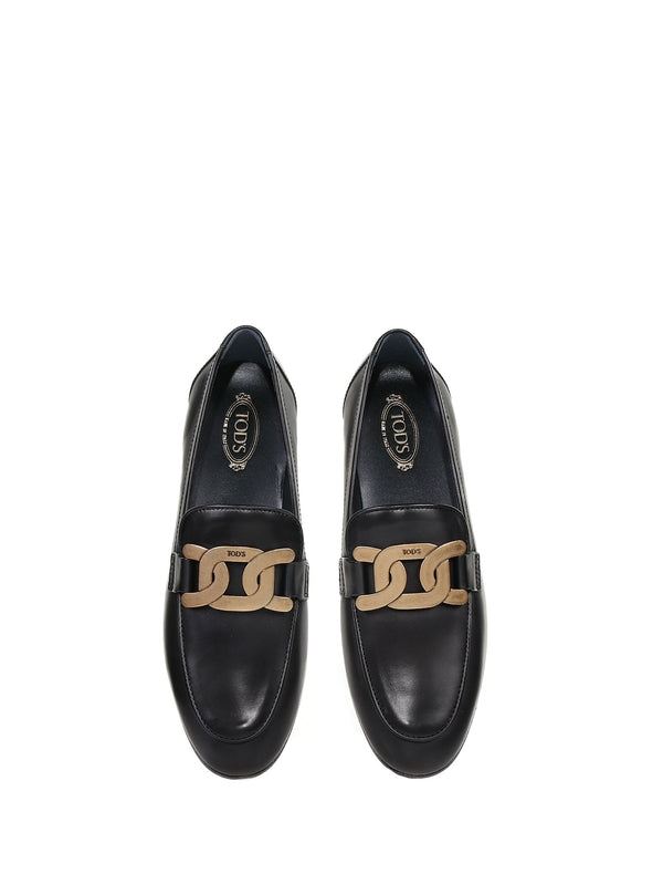 Kate Metal Logo Leather Loafers