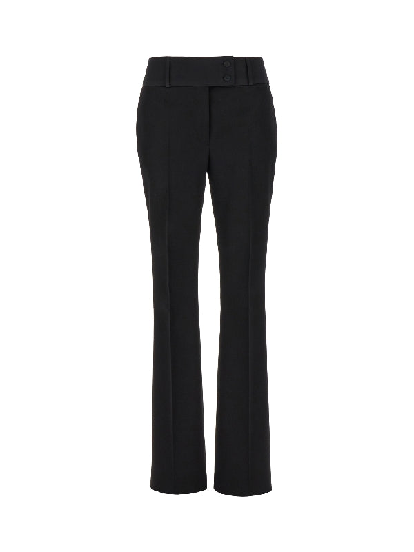 Black Wool Tuxedo Pants