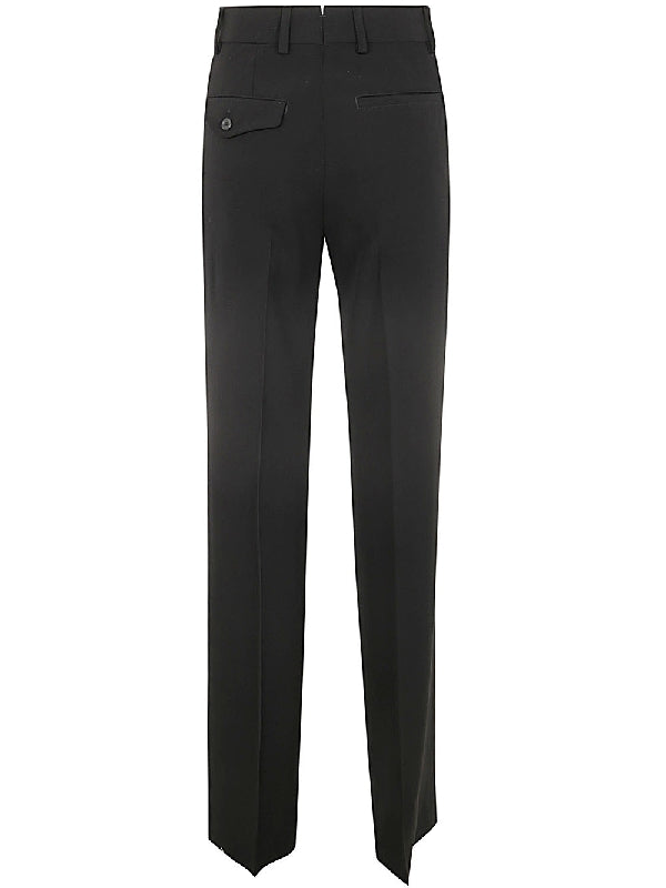 Black Viscose Wool Pants