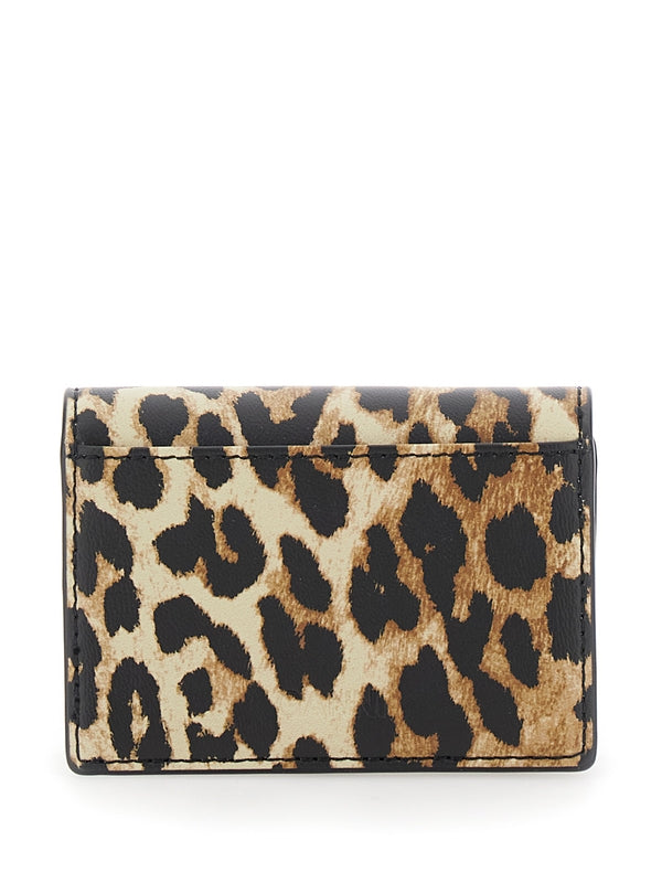 Logo Leopard Pattern Wallet