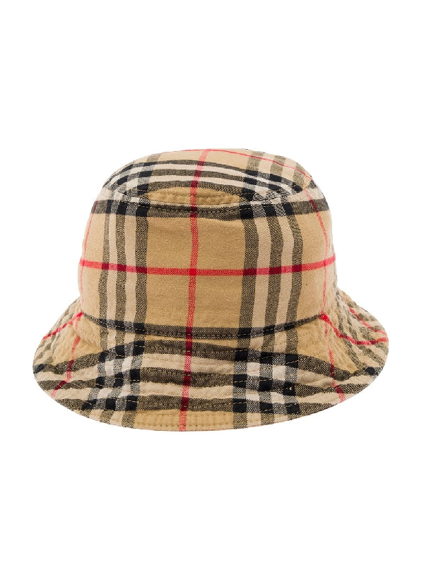 All-Over Check Cotton Bucket Hat