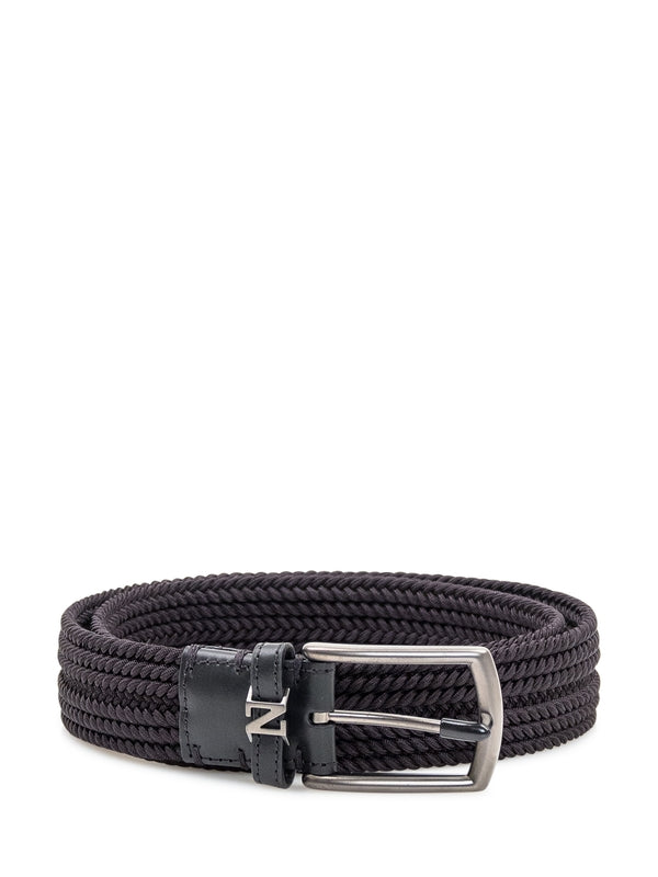 Metal Logo Woven Belt