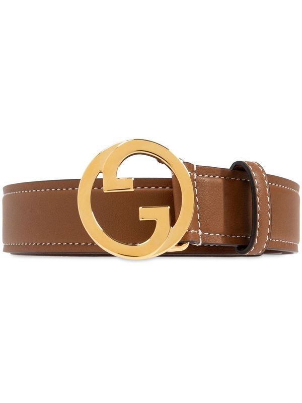 Blondie Logo Metal Buckle
  Leather Belt