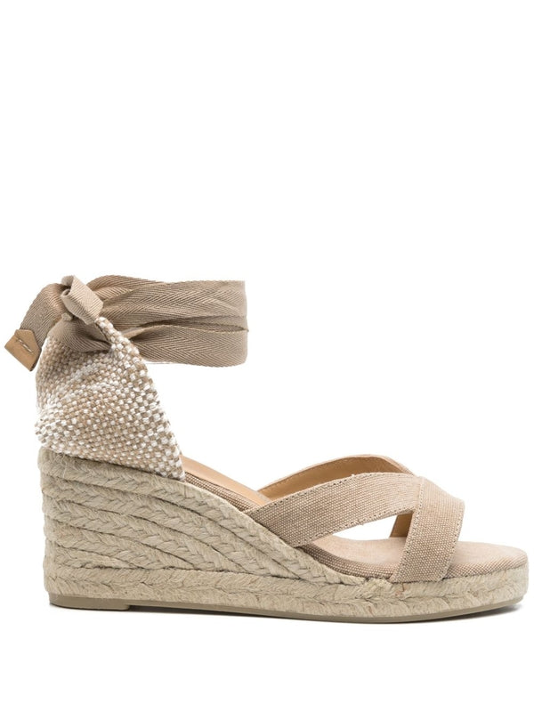 Beige Wedge Sandals