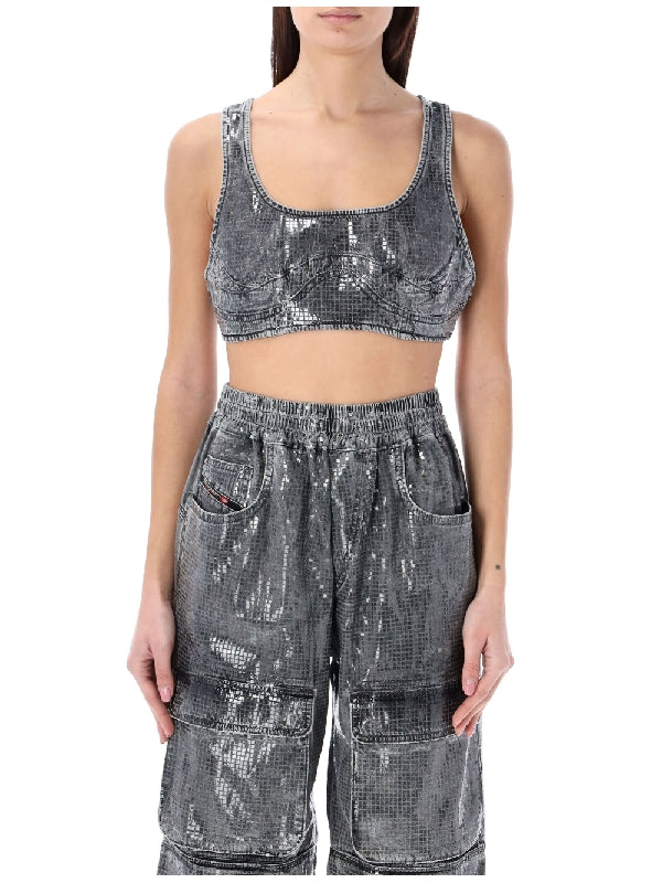 Toppy Allover Sequin Denim Tank Top