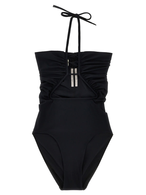 Prong Halter
  Neck One-Piece Swimsuit