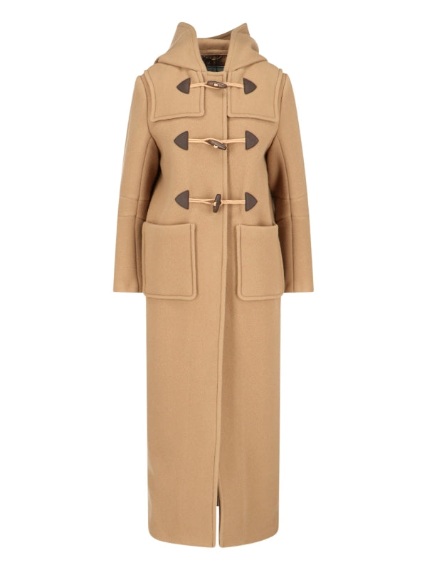 Triangle Patch Duffel Hoodie Coat