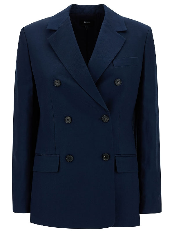 Double-Breasted Viscose Jacket