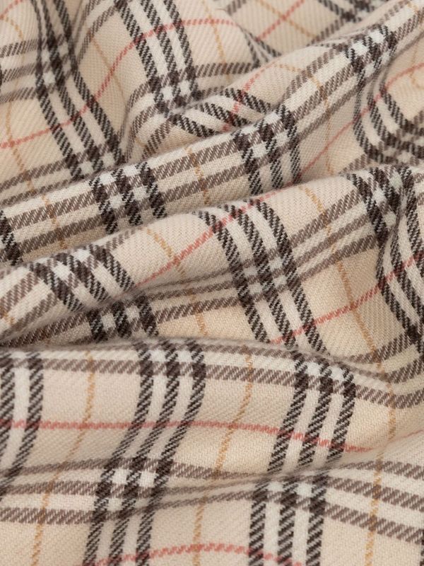 Ekd Label Check Wool Scarf