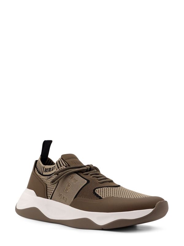 Berluti Khaki Low Top Sneakers