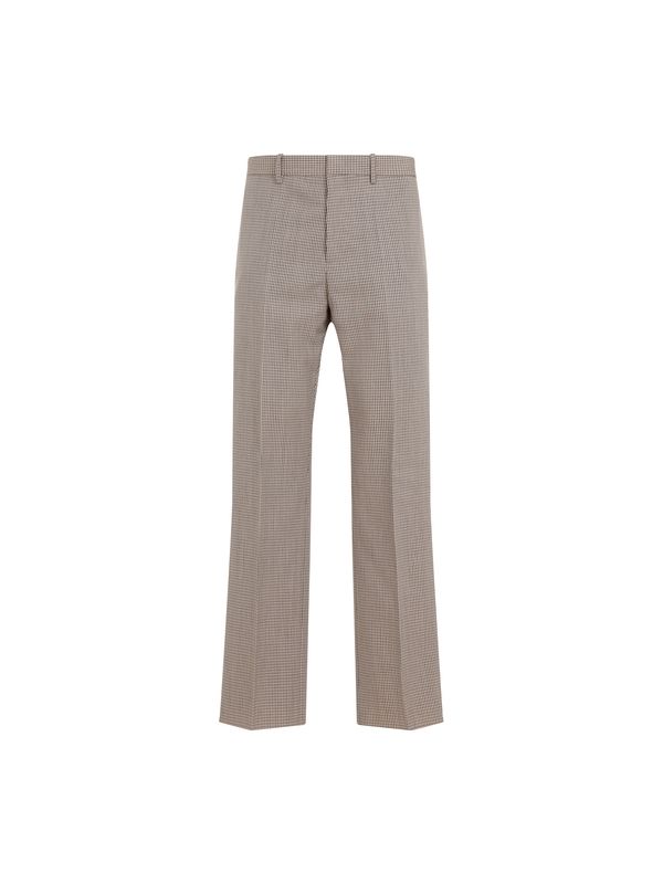 Check Wool Tailored Pants