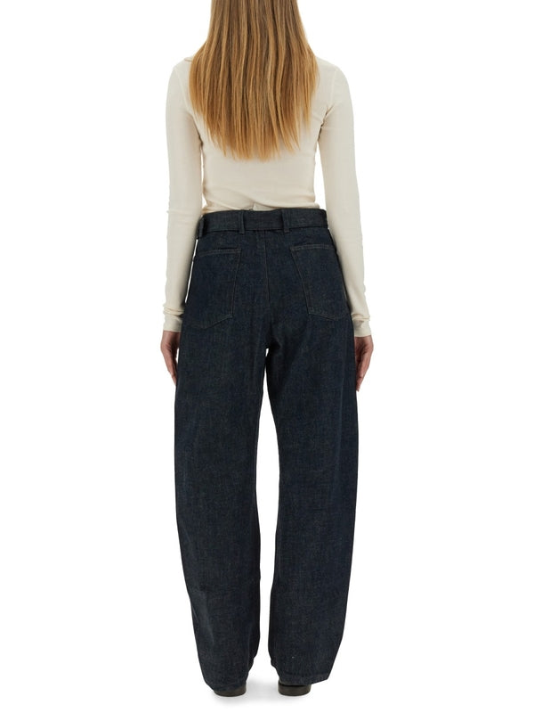 Belt Cotton Wide Pants