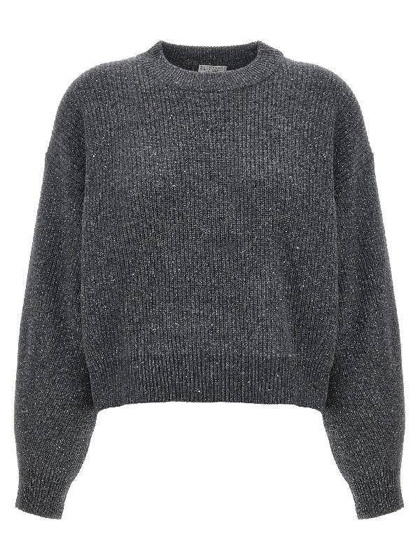 Allover Sequin Crew Neck Knit