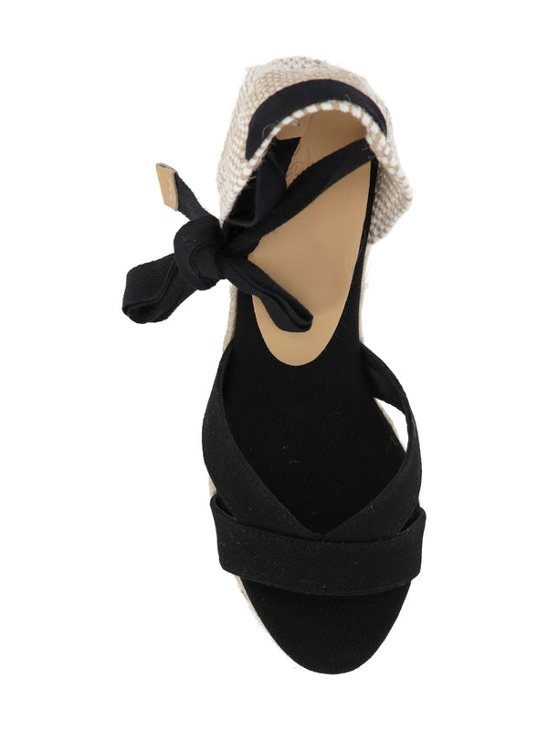 Castañer Black Wedge Sandals