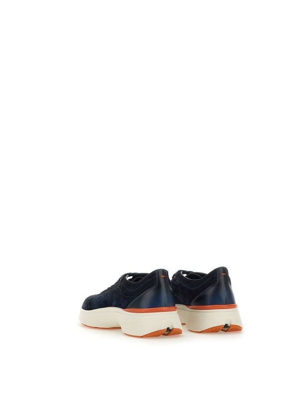 Santoni Navy Sneakers