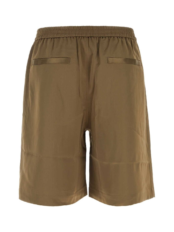 Satin Banded Bermuda Shorts