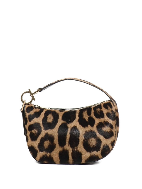 Ferragamo Animal Pattern Brown Tote Bag