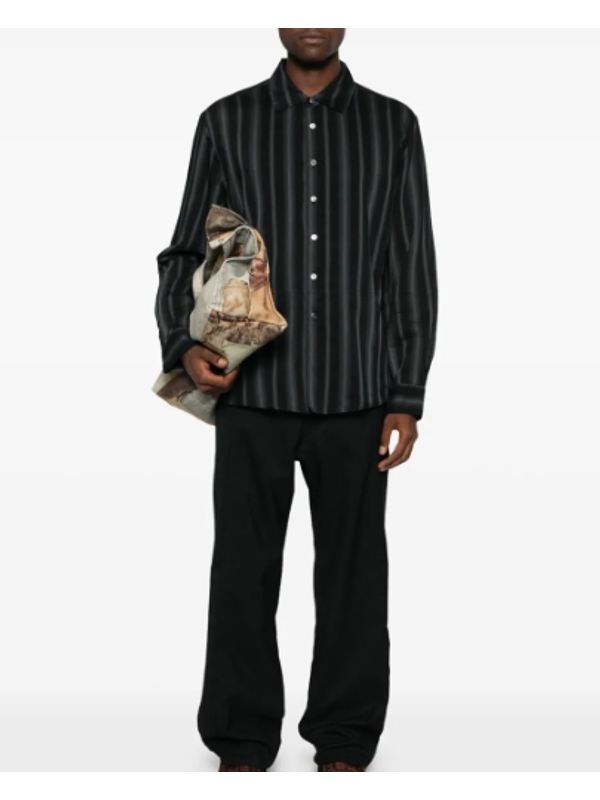 Straight Belt Loop Wool Pants