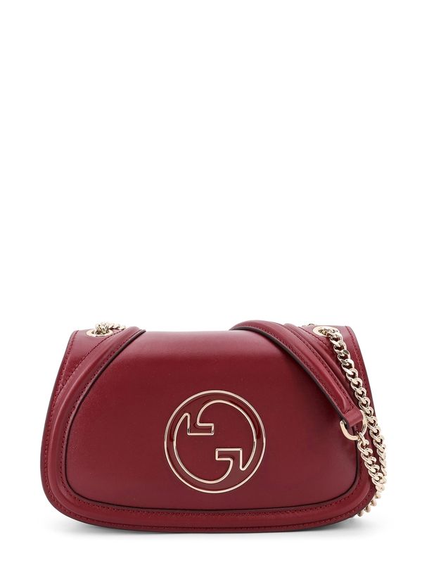 Blondie Logo Chain Leather Shoulder Bag