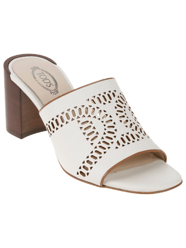 Laser Cut Block Sandal Heel