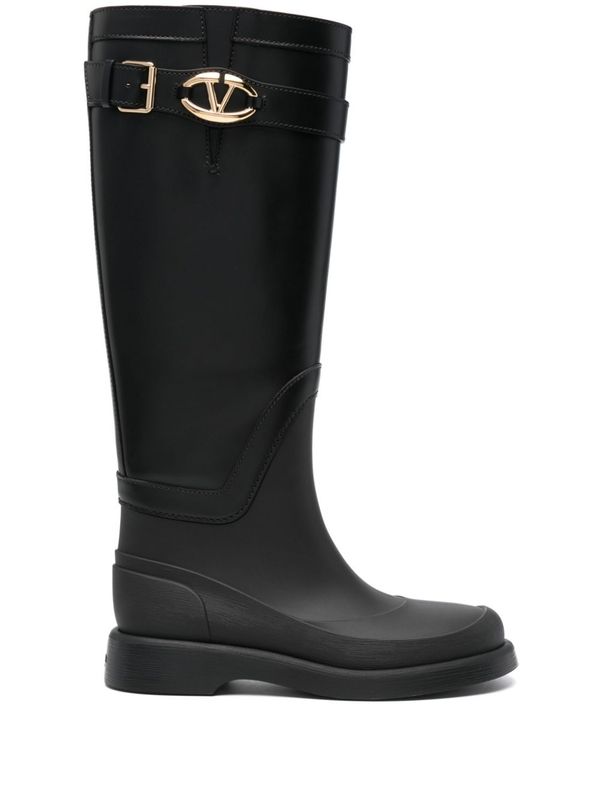 V Logo Rain Boots