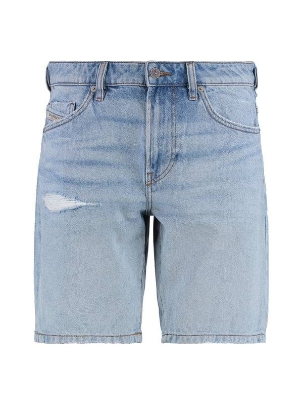 Back Logo Patch Denim Shorts