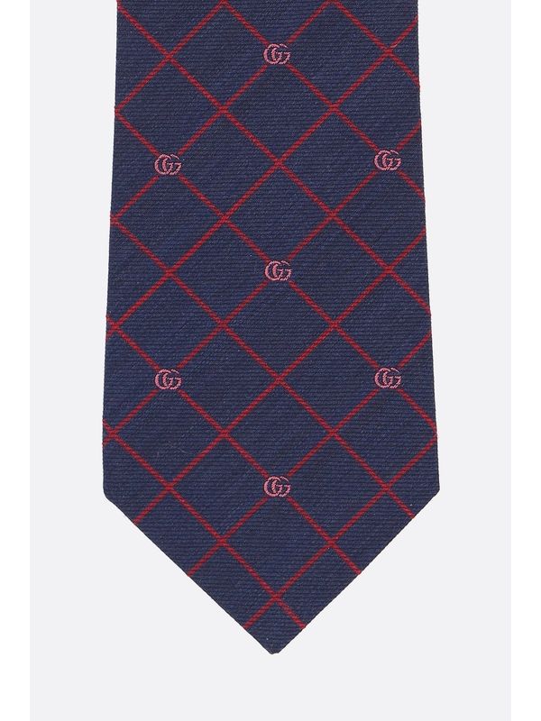 GG Logo Pattern Silk Tie