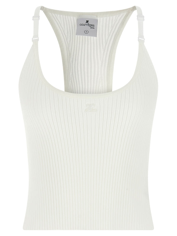 Logo Patch
  Ribbed Sleeveless Top