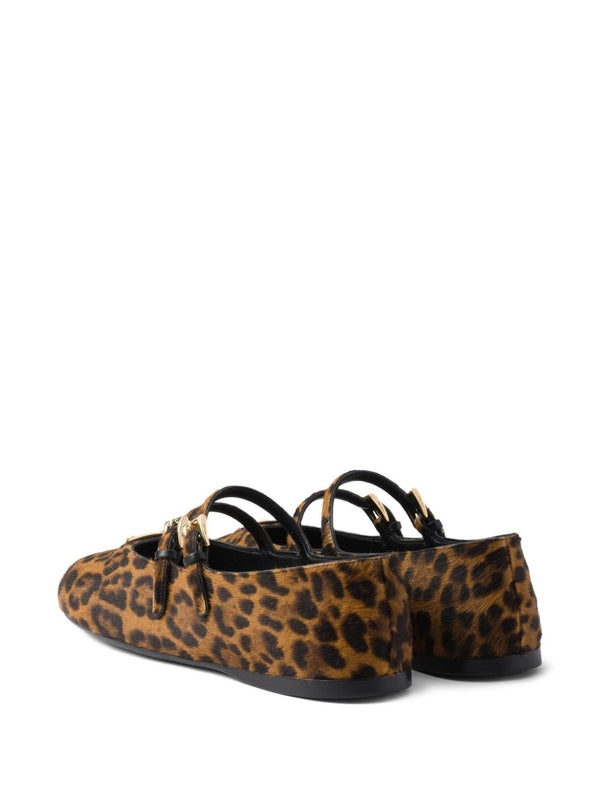 Prada Leopard Brown Flat Shoes
