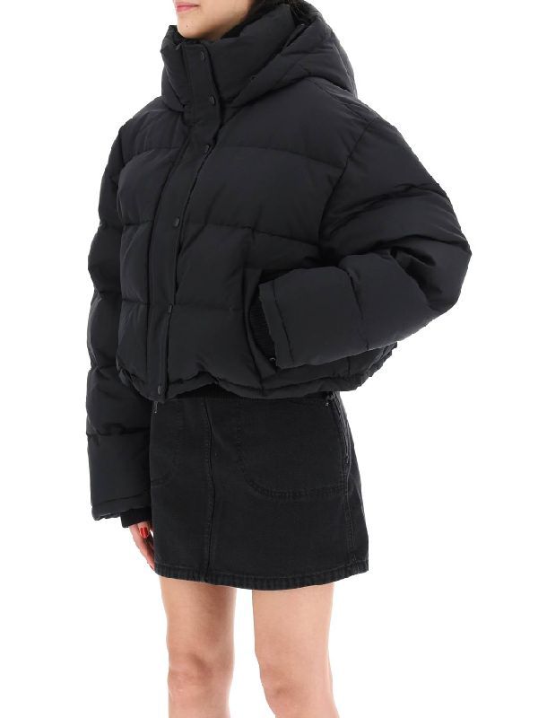 High Neck Crop Puffer Down Jacket