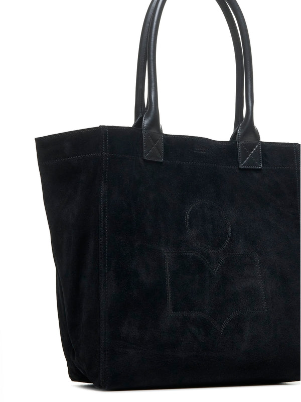 Yenkee Suede Logo Tote Bag