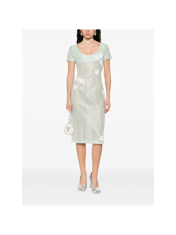 Cotton-Blend Midi Dress