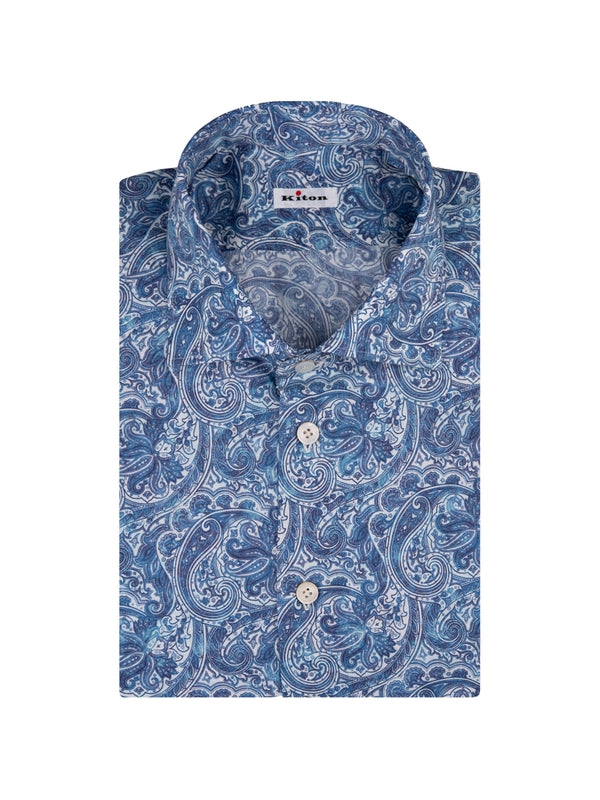 Classic Collar Pattern Cotton Shirt