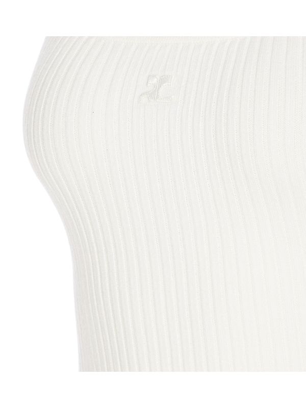 Logo Rib Sleeveless Top