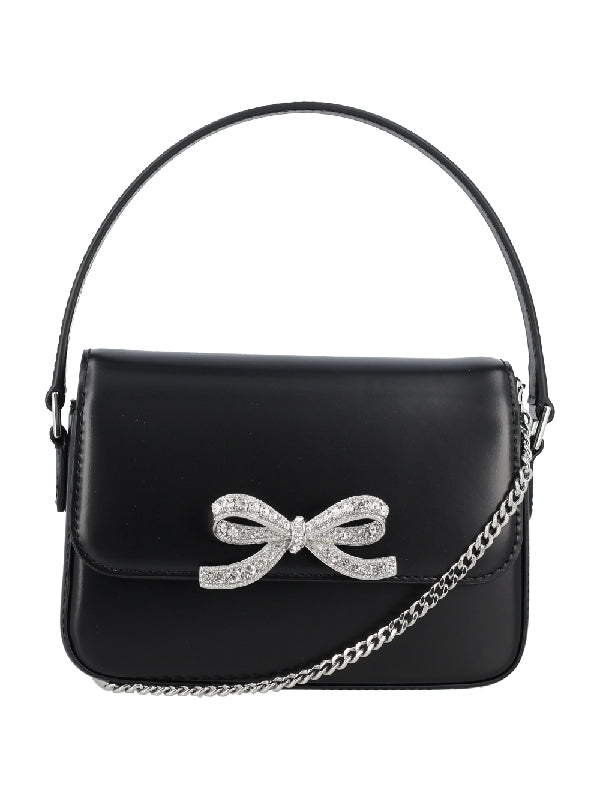 Bow Chain Leather Tote Bag