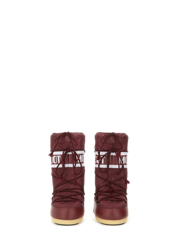 Moon Boot Burgundy Lace-Up Boots