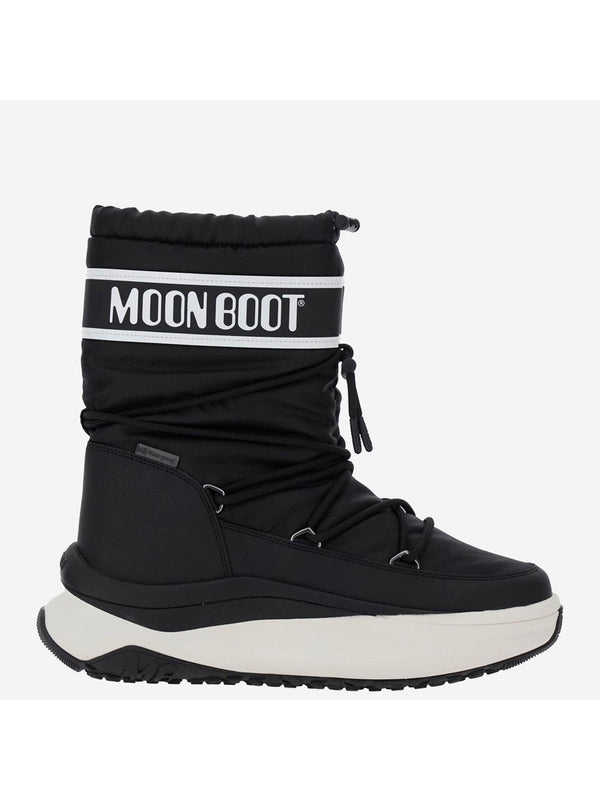 Moonboots Black Lace-Up Boots