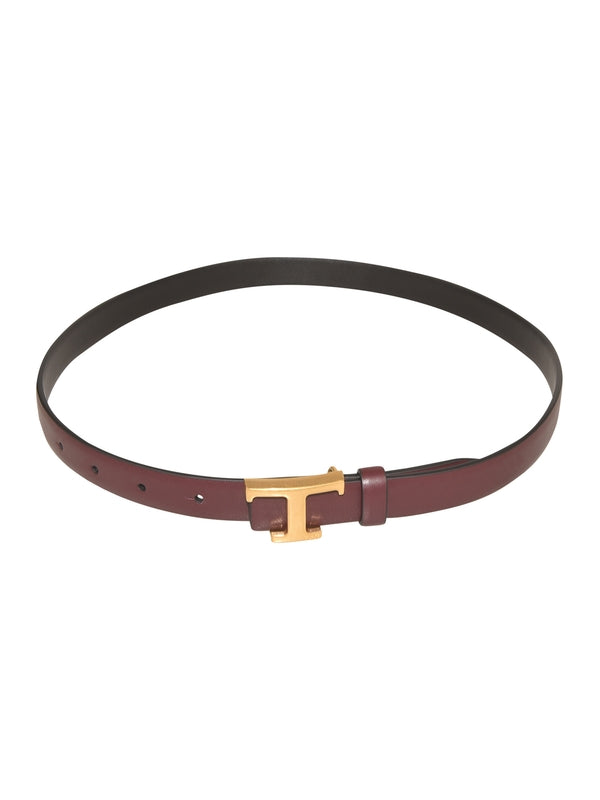 Tod'S Burgundy Leather Belts