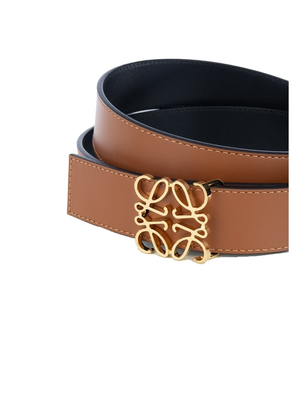 Anagram Buckle Leather Belt