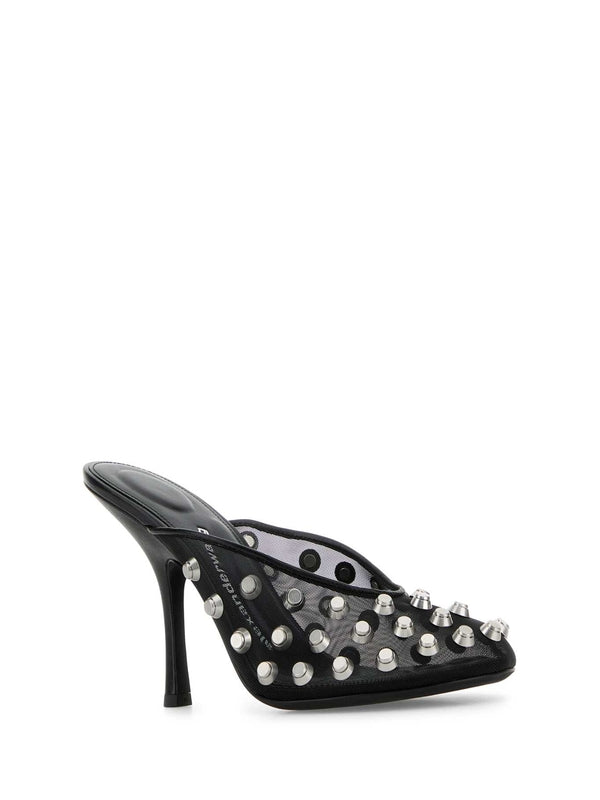 Studded Mesh Sandal Heels